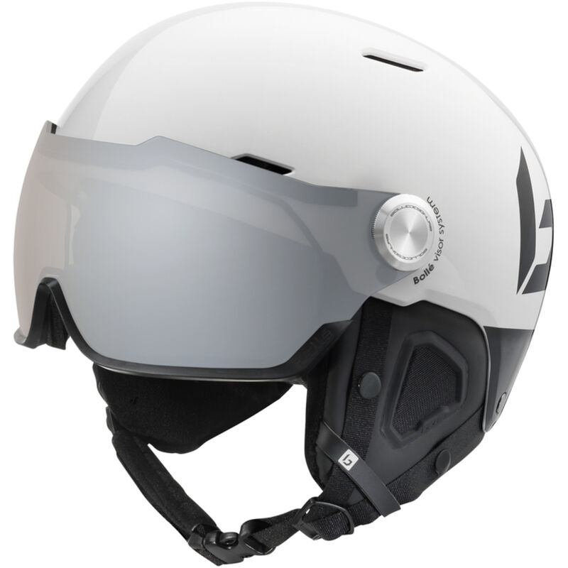 MIGHT VISOR PREMIUM, Shiny White & Black-Photochromic Silver Cat 1 to 2, hi-res image number null